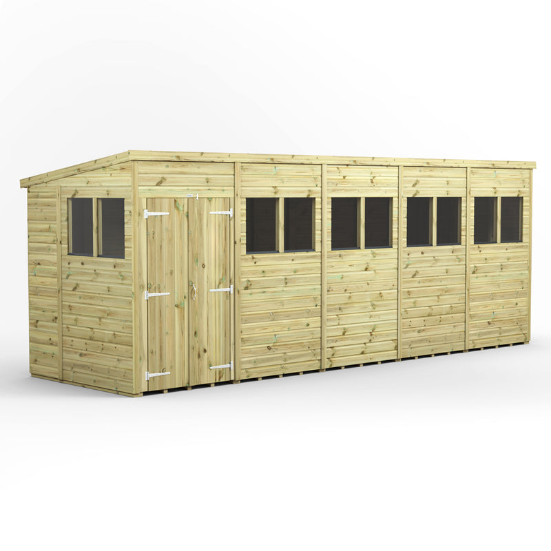 Extras | Double Door Option | Fast Delivery Power Premium Shiplap Pent Shed