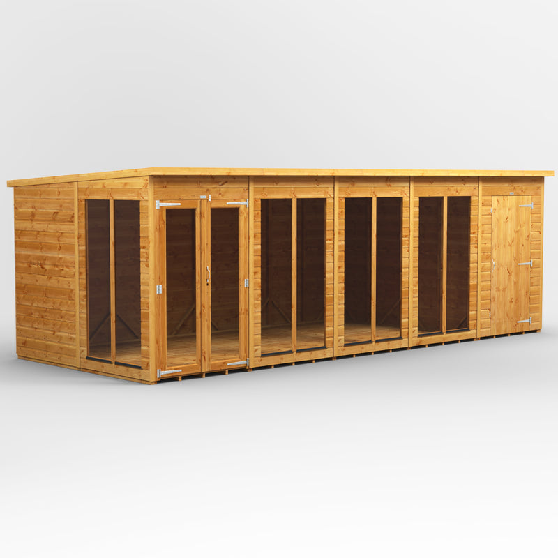 Fast Delivery Power Pent Summerhouse Combi With 4' Side Store