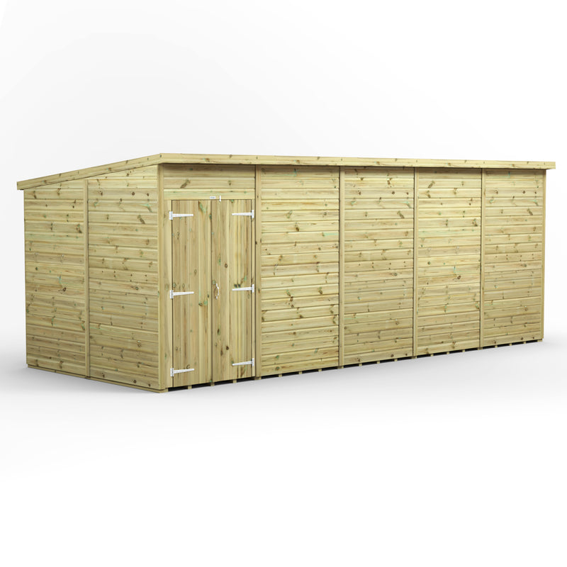 Extras | Double Door Option | Fast Delivery Power Premium Windowless Shiplap Pent Shed