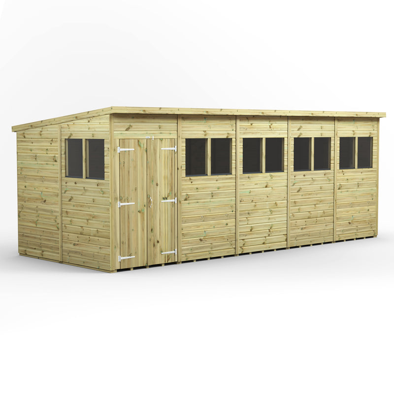 Extras | Double Door Option | Fast Delivery Power Premium Shiplap Pent Shed