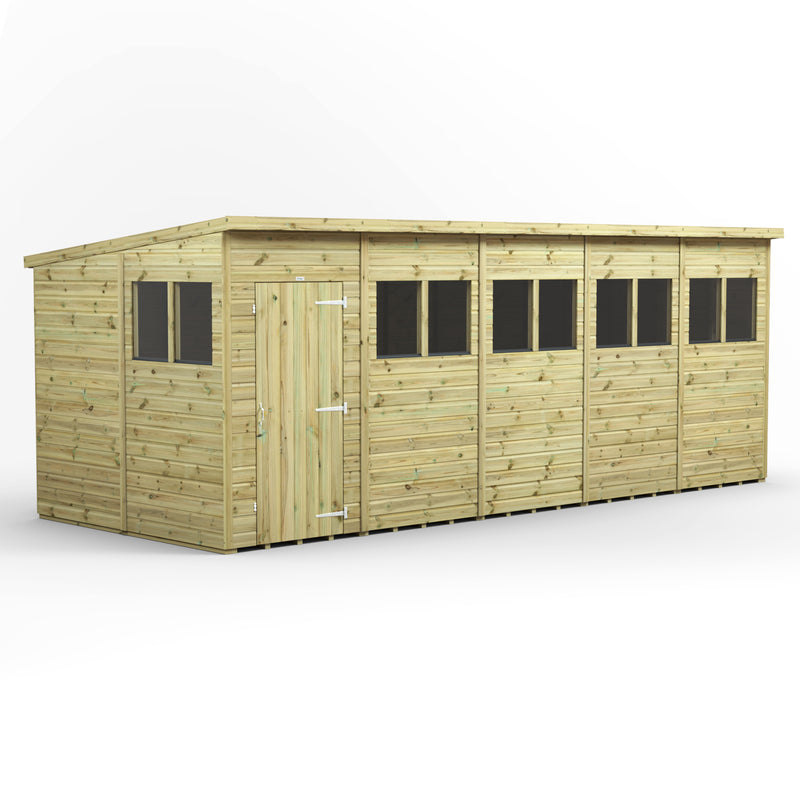 Fast Delivery Power Premium Shiplap Pent Shed