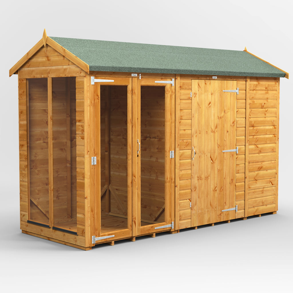 Fast Delivery Power Apex Summerhouse Combi With 6' Side Store