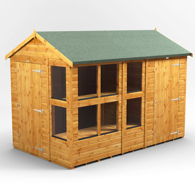 Fast Delivery Power Apex Potting Shed Combi With 4' Side Store