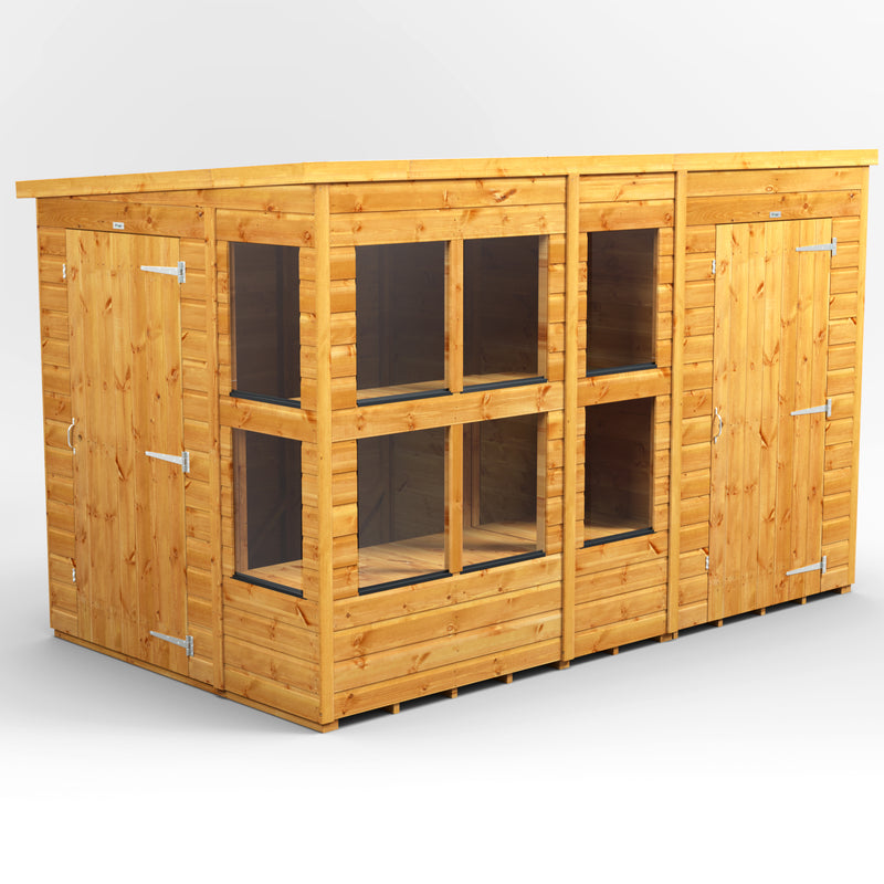 Fast Delivery Power Pent Potting Shed Combi With 4' Side Store