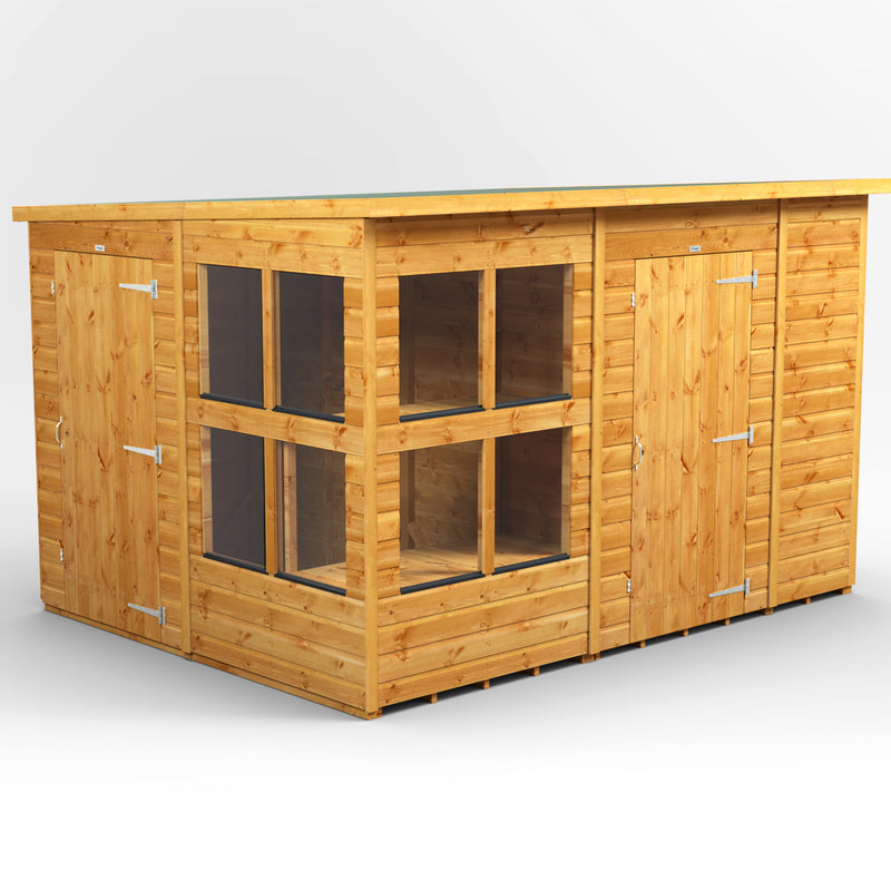 Fast Delivery Power Pent Potting Shed Combi With 6' Side Store