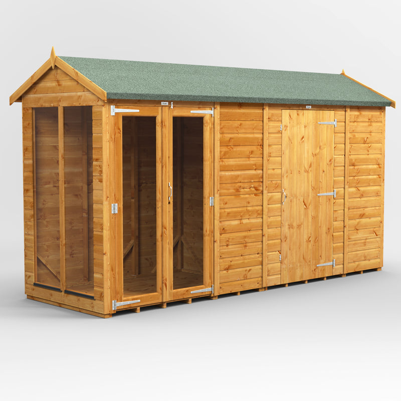 Fast Delivery Power Apex Summerhouse Combi With 6' Side Store