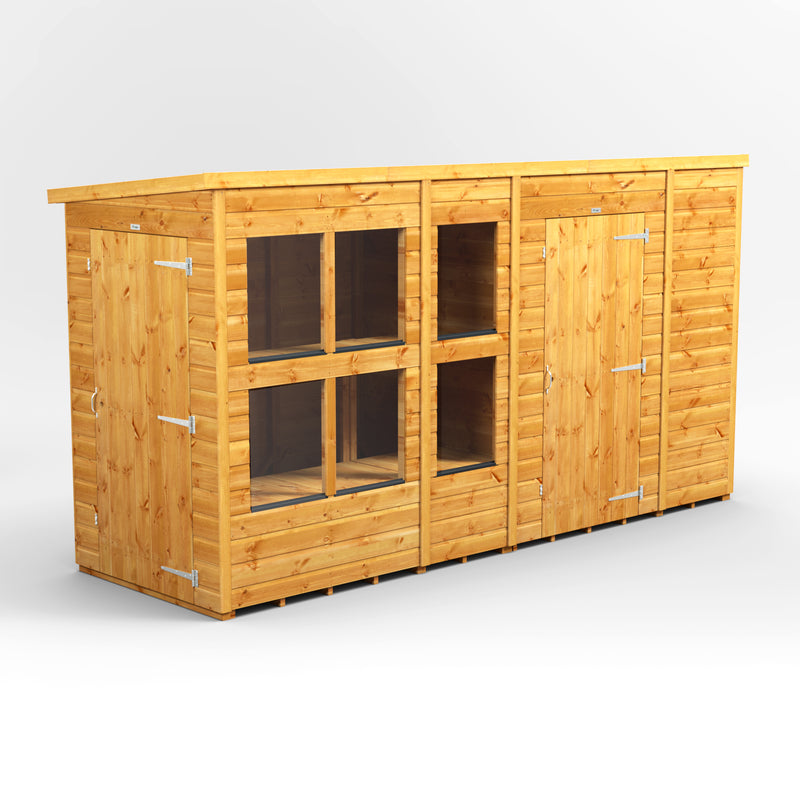 Fast Delivery Power Pent Potting Shed Combi With 6' Side Store