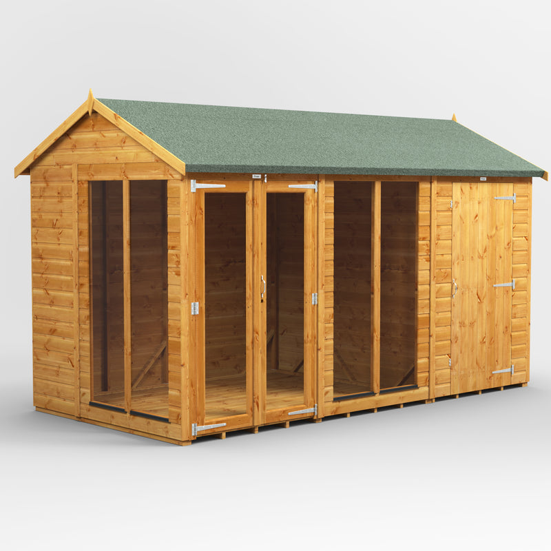 Fast Delivery Power Apex Summerhouse Combi With 4' Side Store