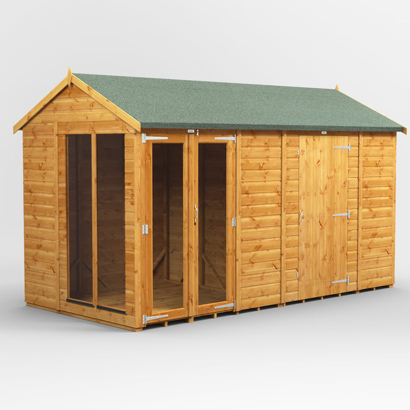 Fast Delivery Power Apex Summerhouse Combi With 6' Side Store