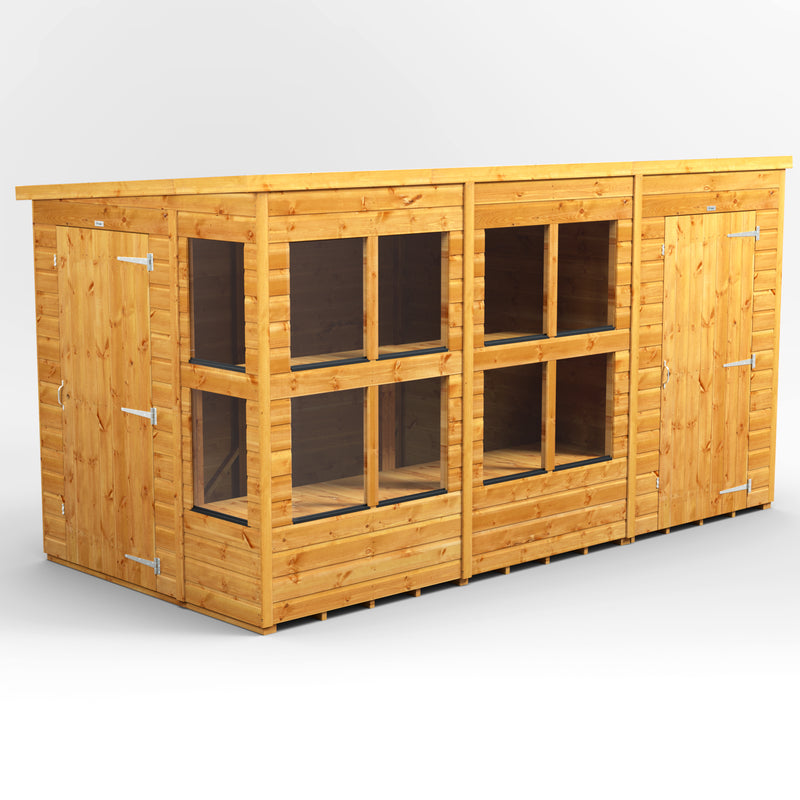 Fast Delivery Power Pent Potting Shed Combi With 4' Side Store