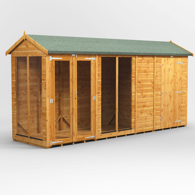 Fast Delivery Power Apex Summerhouse Combi With 4' Side Store