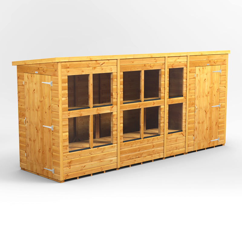 Fast Delivery Power Pent Potting Shed Combi With 4' Side Store