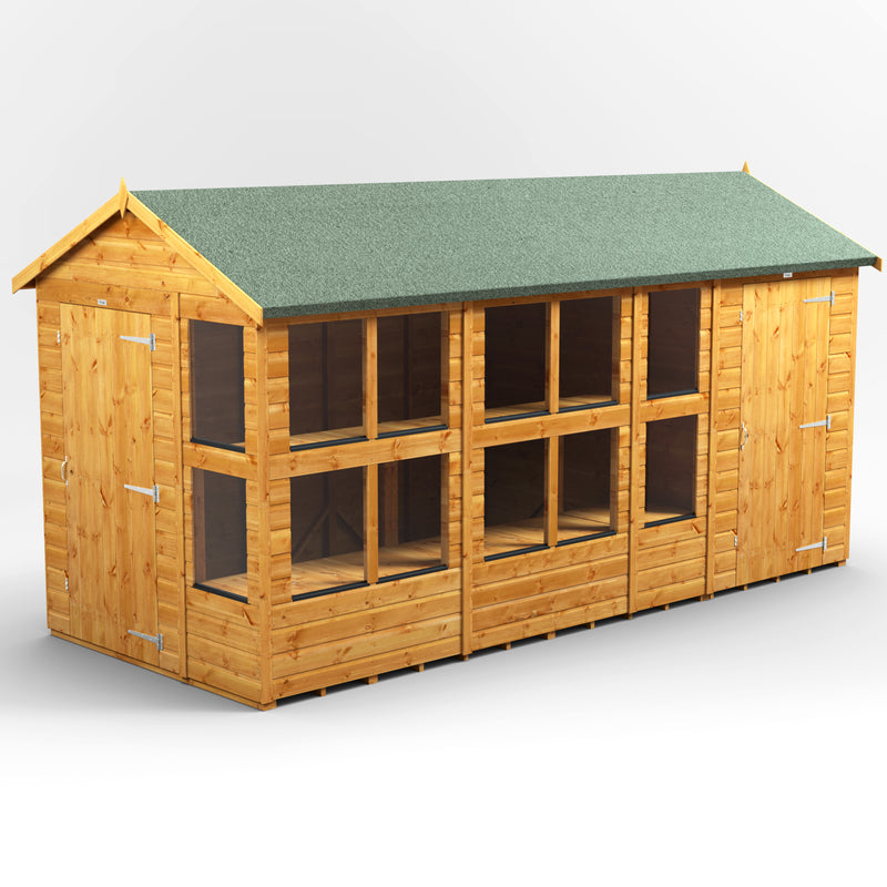 Fast Delivery Power Apex Potting Shed Combi With 4' Side Store
