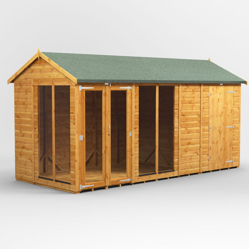 Fast Delivery Power Apex Summerhouse Combi With 4' Side Store