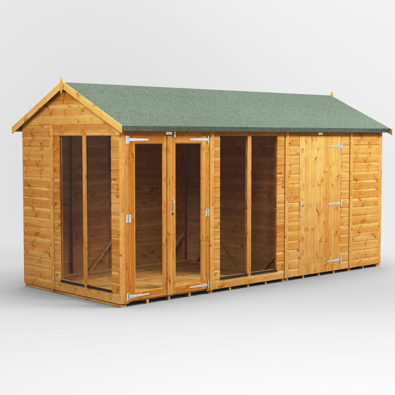 Fast Delivery Power Apex Summerhouse Combi With 6' Side Store