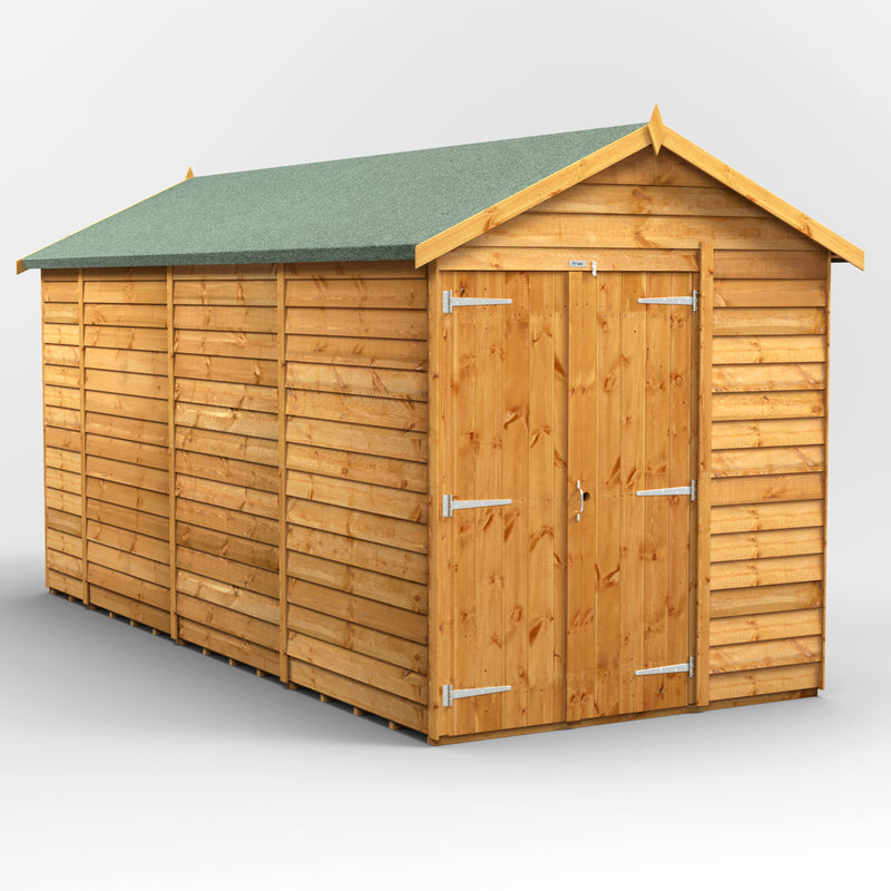 Extras | Double Door Option | Fast Delivery Windowless Purewell Power Overlap Apex Shed