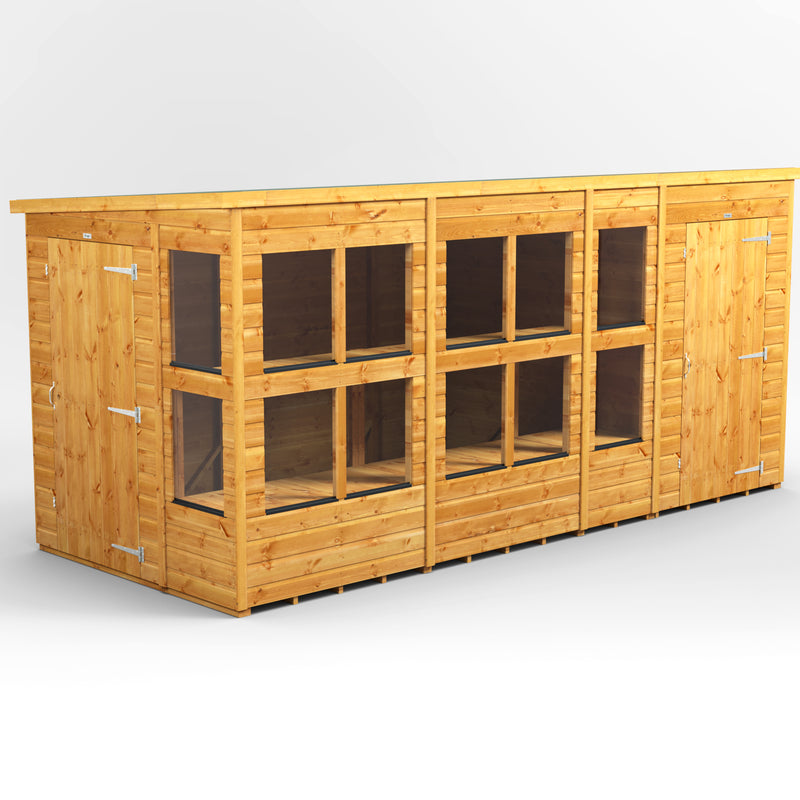 Fast Delivery Power Pent Potting Shed Combi With 4' Side Store