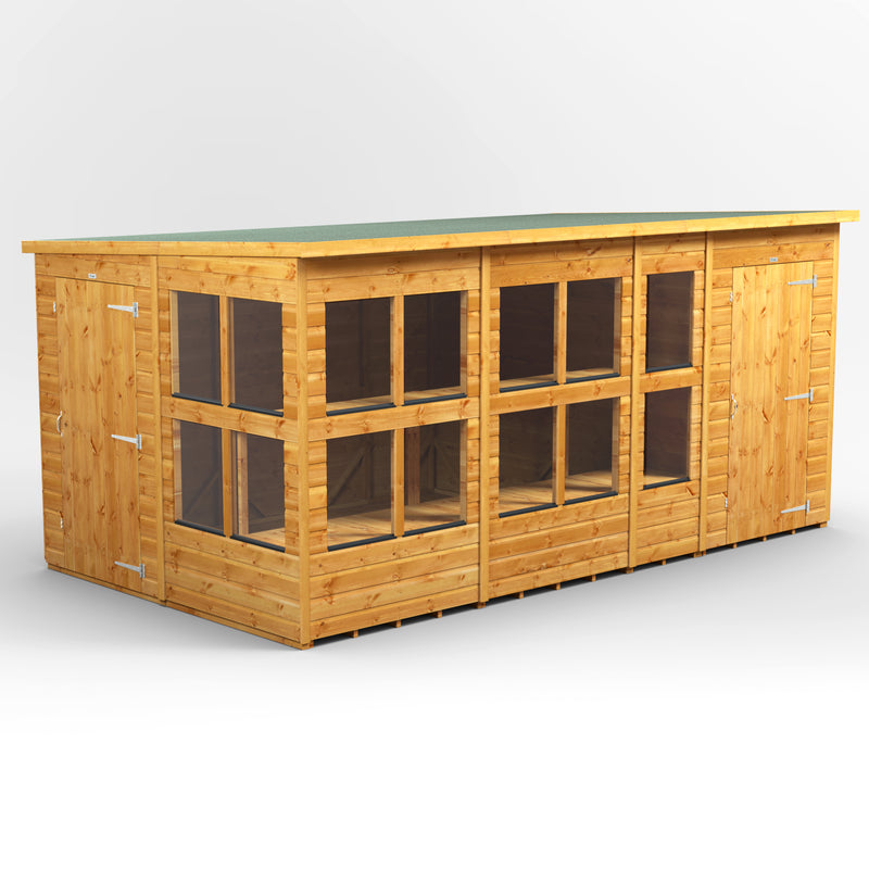 Fast Delivery Power Pent Potting Shed Combi With 4' Side Store