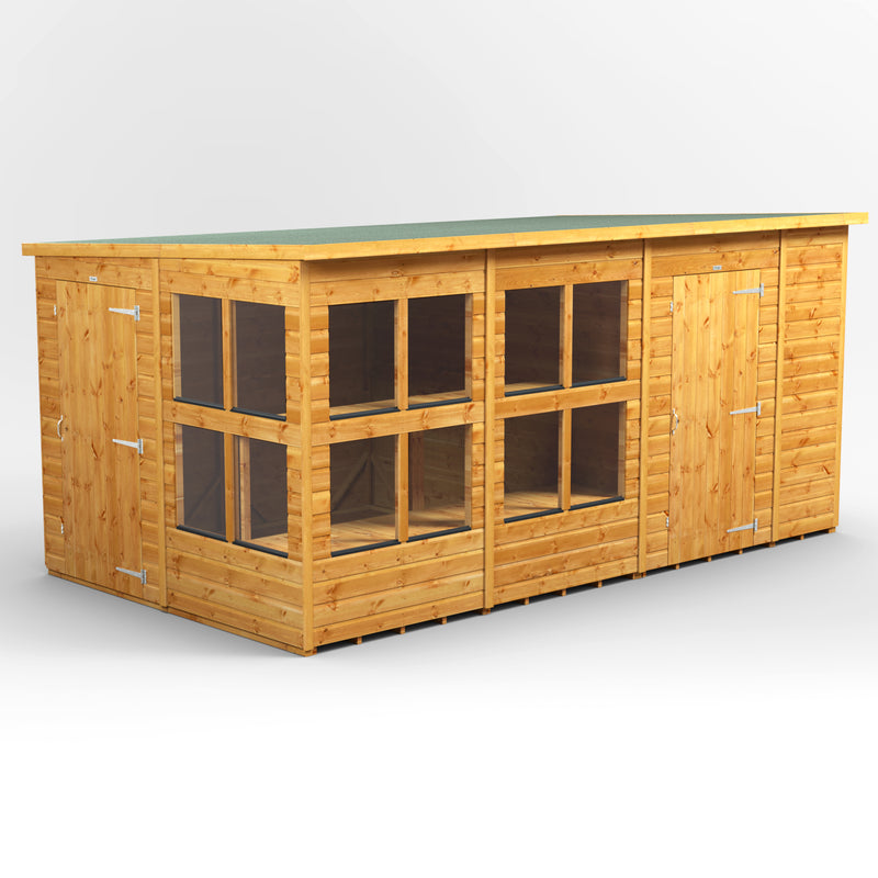 Fast Delivery Power Pent Potting Shed Combi With 6' Side Store