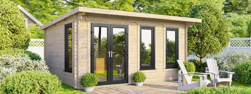 Express Power Pent Log Cabin
