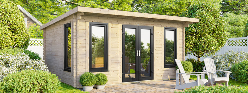 Express Power Pent Log Cabin