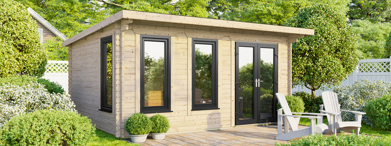 Express Power Pent Log Cabin