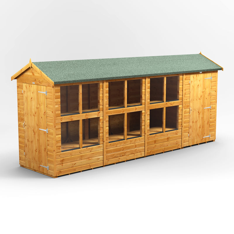 Fast Delivery Power Apex Potting Shed Combi With 4' Side Store