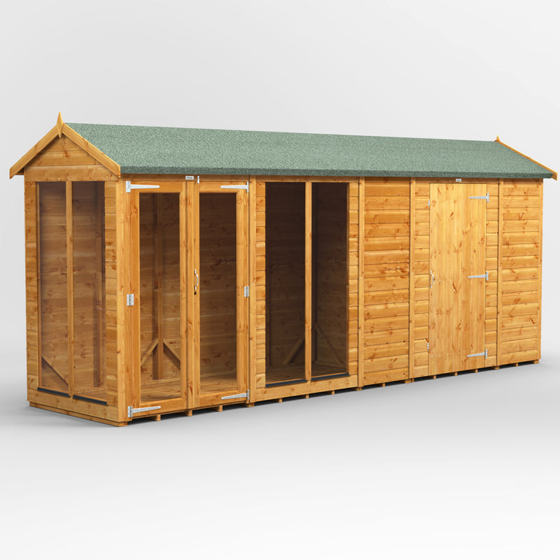 Fast Delivery Power Apex Summerhouse Combi With 6' Side Store