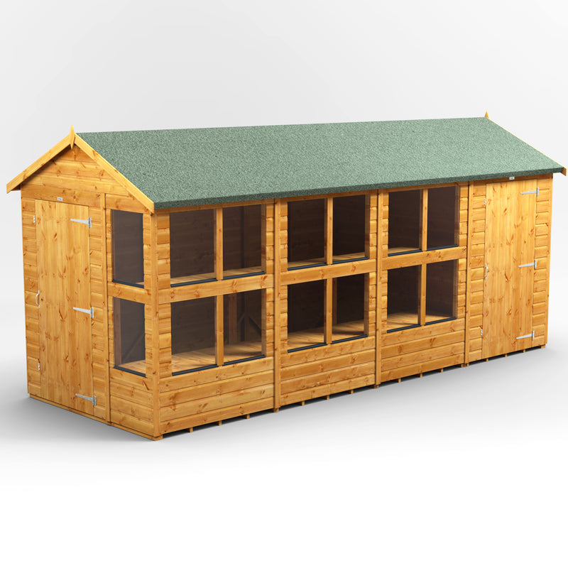 Fast Delivery Power Apex Potting Shed Combi With 4' Side Store