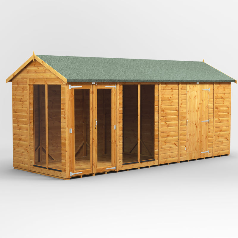 Fast Delivery Power Apex Summerhouse Combi With 6' Side Store