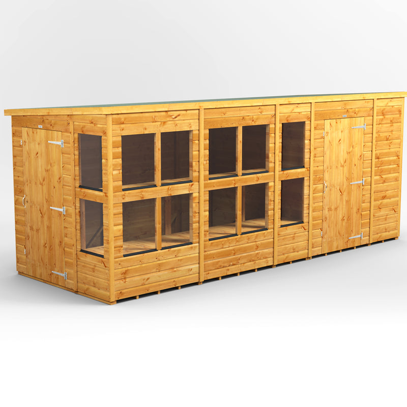 Fast Delivery Power Pent Potting Shed Combi With 6' Side Store