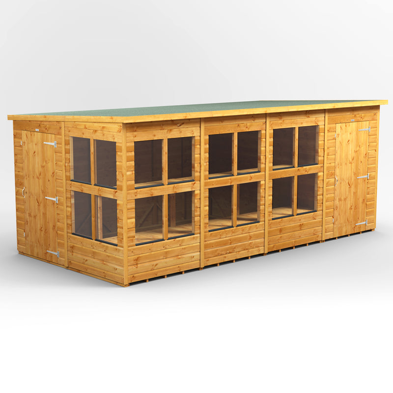 Fast Delivery Power Pent Potting Shed Combi With 4' Side Store