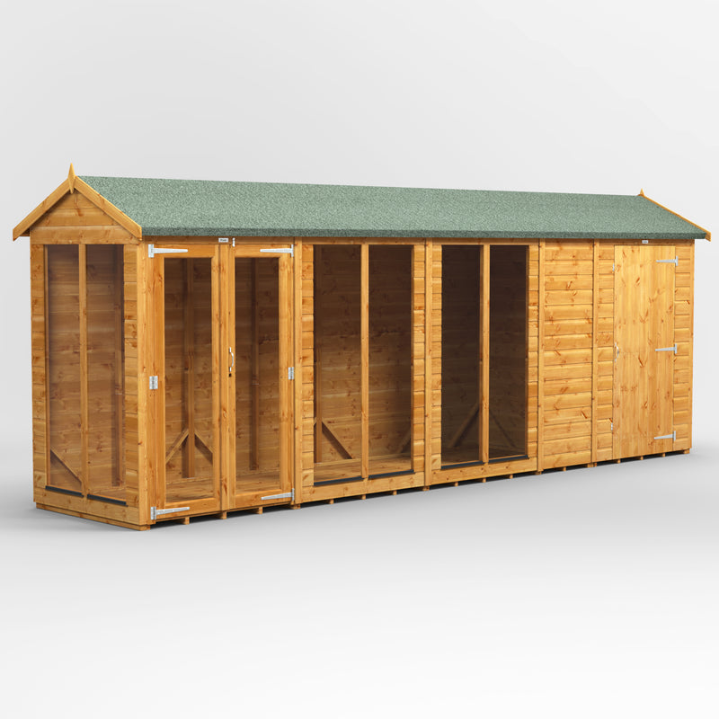 Fast Delivery Power Apex Summerhouse Combi With 4' Side Store