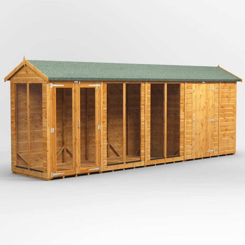 Fast Delivery Power Apex Summerhouse Combi With 6' Side Store