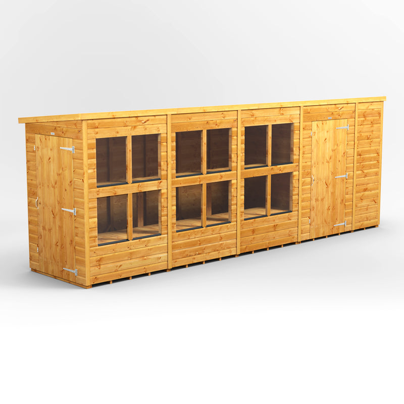 Fast Delivery Power Pent Potting Shed Combi With 6' Side Store