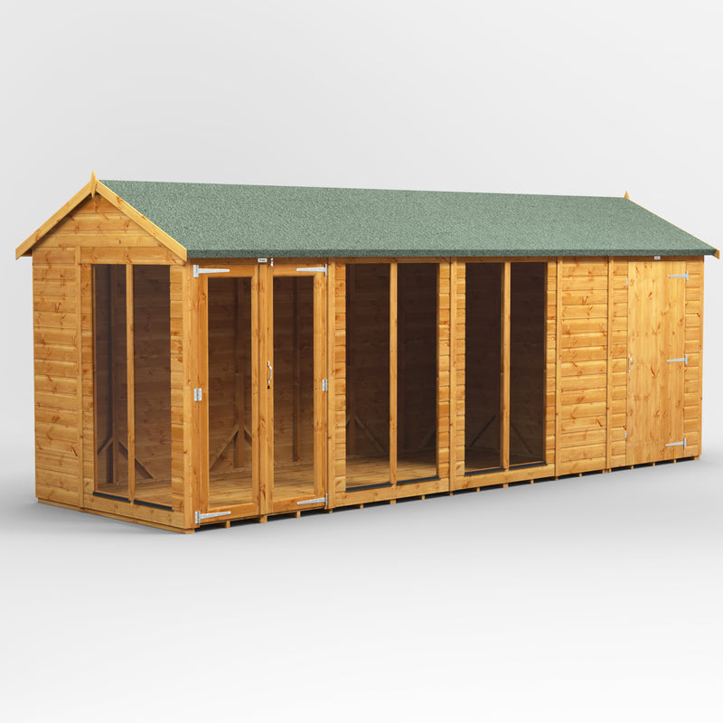 Fast Delivery Power Apex Summerhouse Combi With 4' Side Store