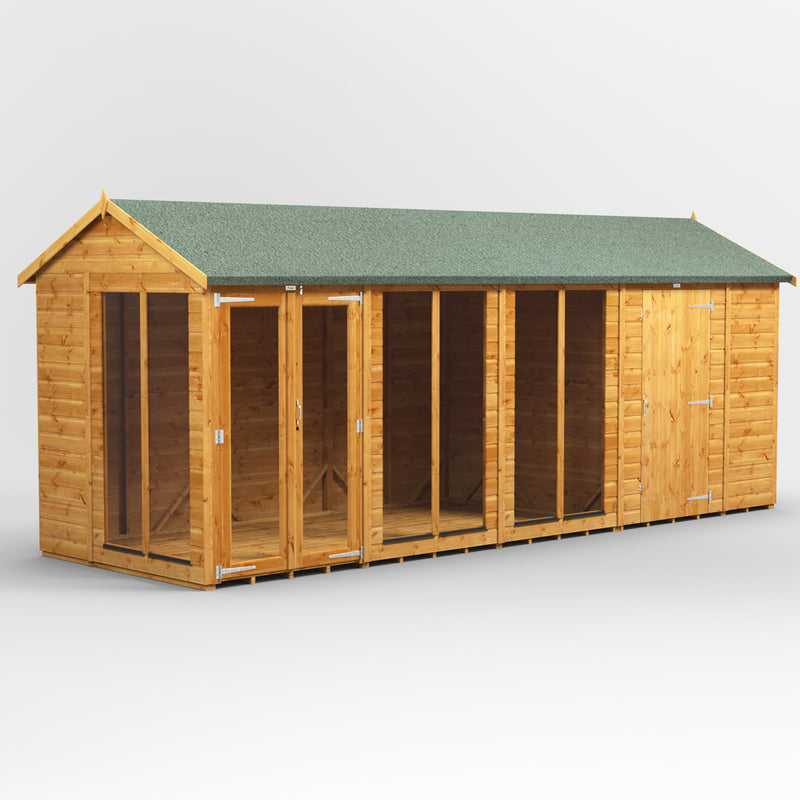 Fast Delivery Power Apex Summerhouse Combi With 6' Side Store