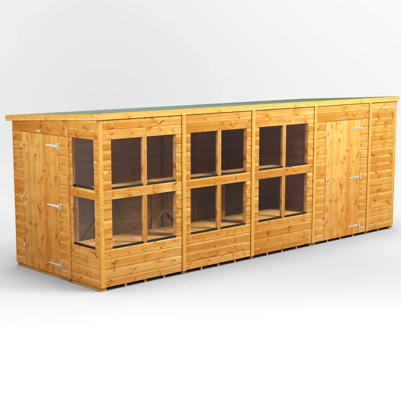 Fast Delivery Power Pent Potting Shed Combi With 6' Side Store