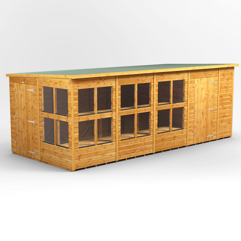 Fast Delivery Power Pent Potting Shed Combi With 6' Side Store
