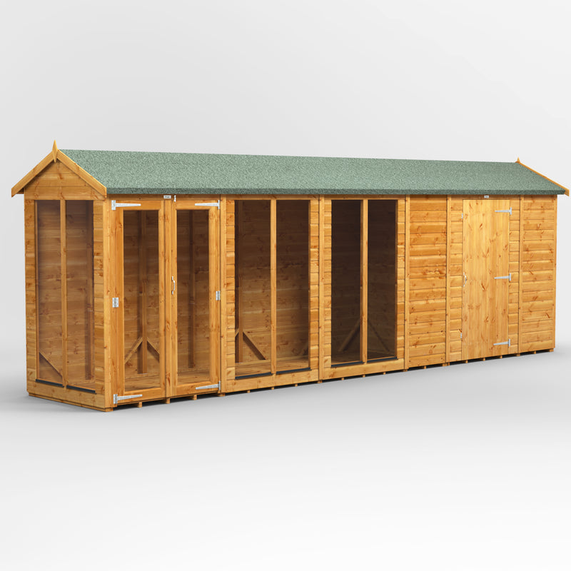 Fast Delivery Power Apex Summerhouse Combi With 6' Side Store