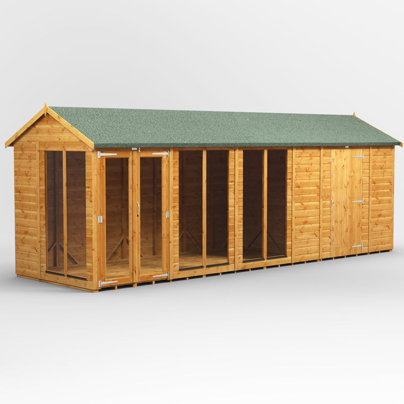 Fast Delivery Power Apex Summerhouse Combi With 6' Side Store