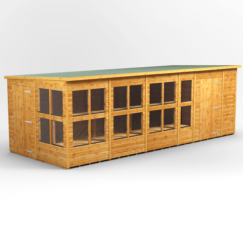 Fast Delivery Power Pent Potting Shed Combi With 6' Side Store