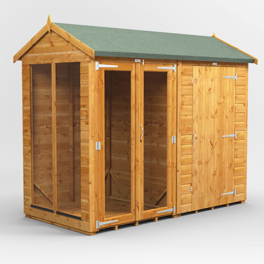 Fast Delivery Power Apex Summerhouse Combi With 4' Side Store