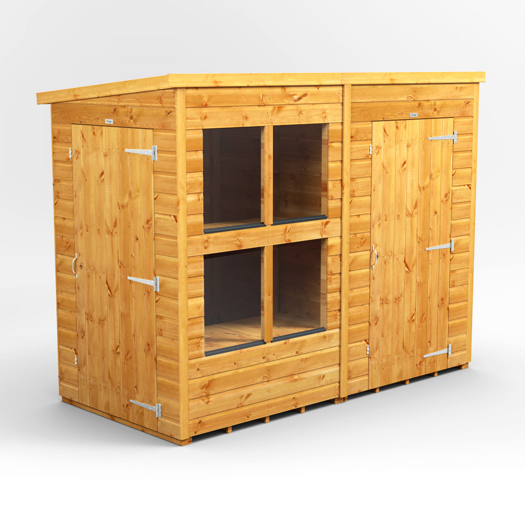 Fast Delivery Power Pent Potting Shed Combi With 4' Side Store