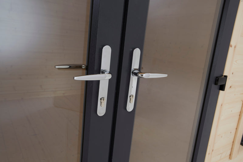 DOUBLE FULLY GLAZED UPVC DOORS WITH 5 MULTI POINT LOCKING SYSTEM